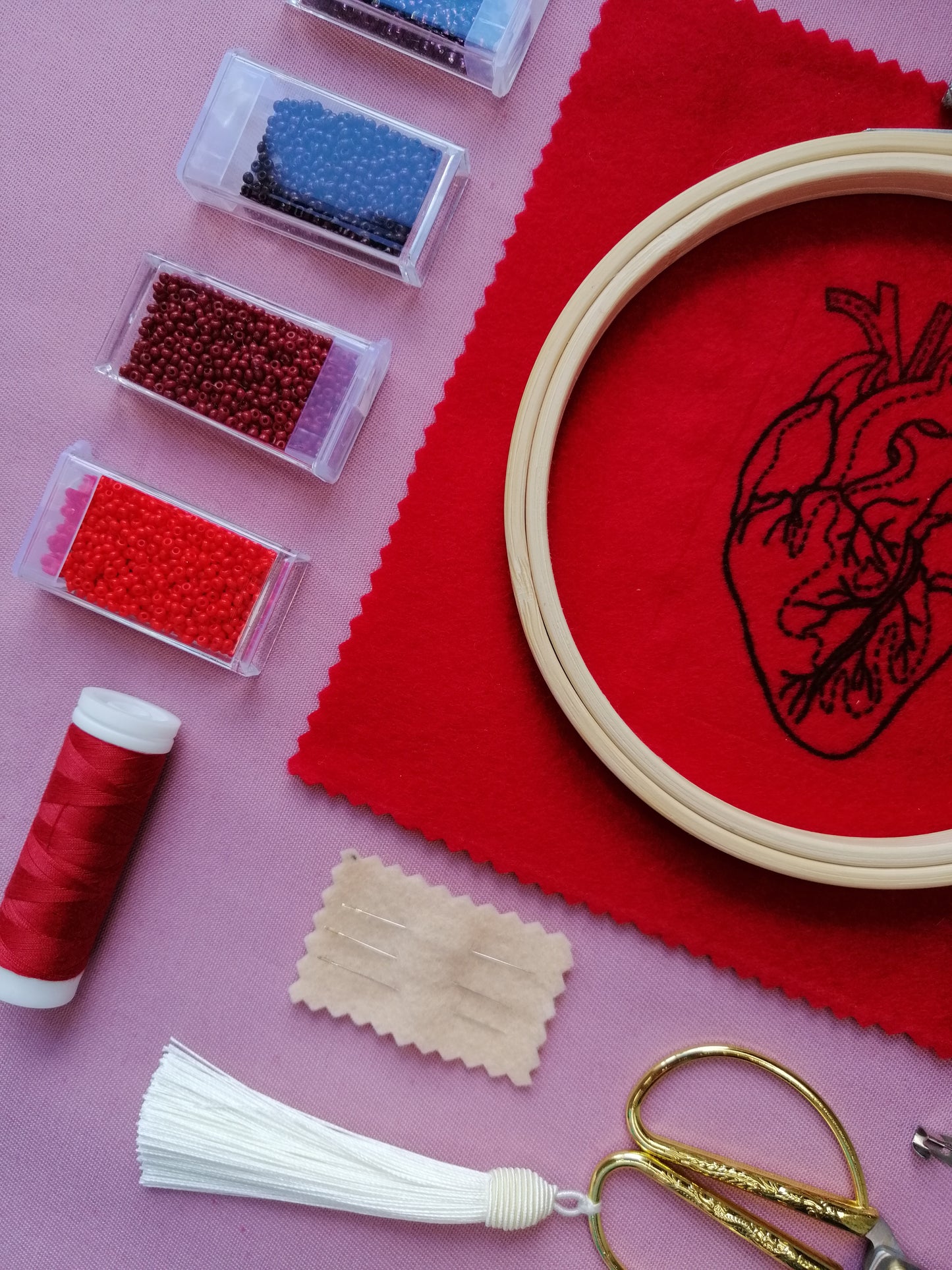 Taller de Bordado - Corazón Anatómico - VIRTUAL