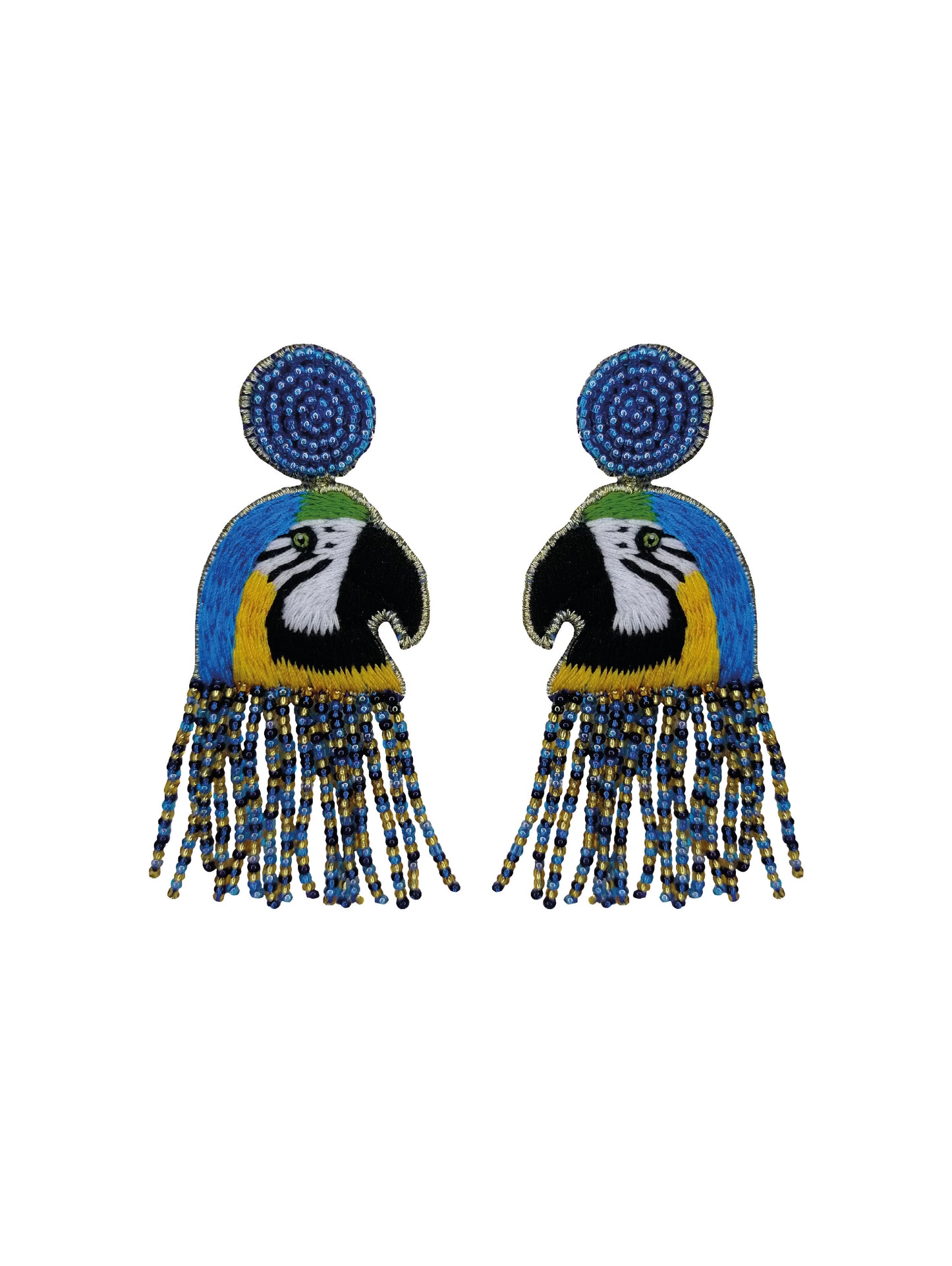 Aretes Guacamaya Azul
