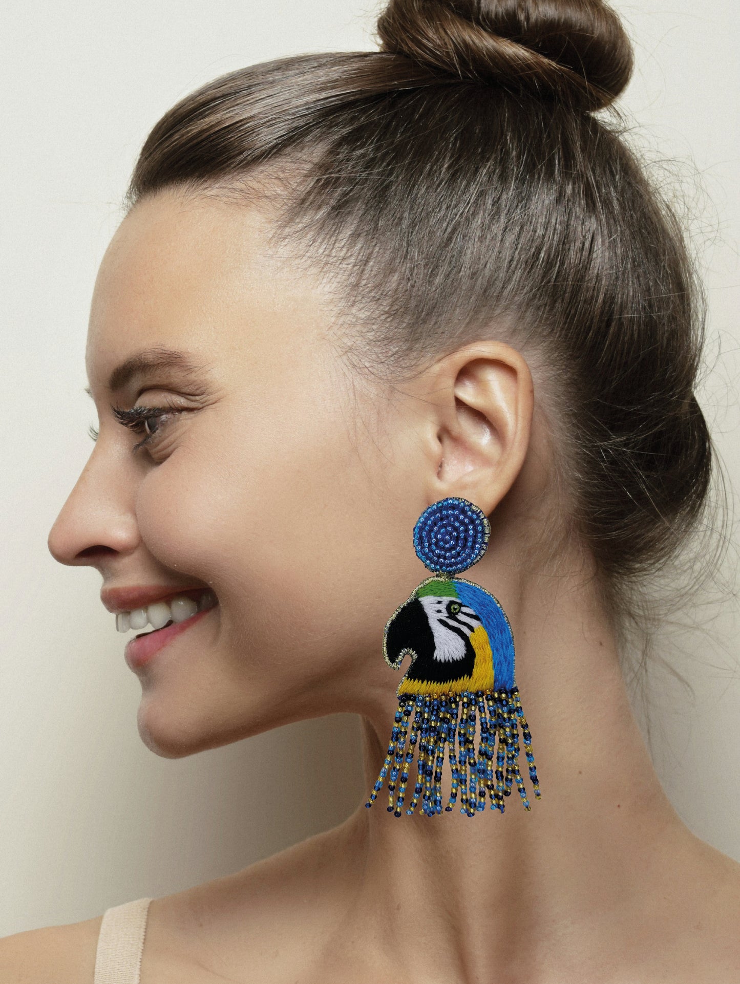 Aretes Guacamaya Azul