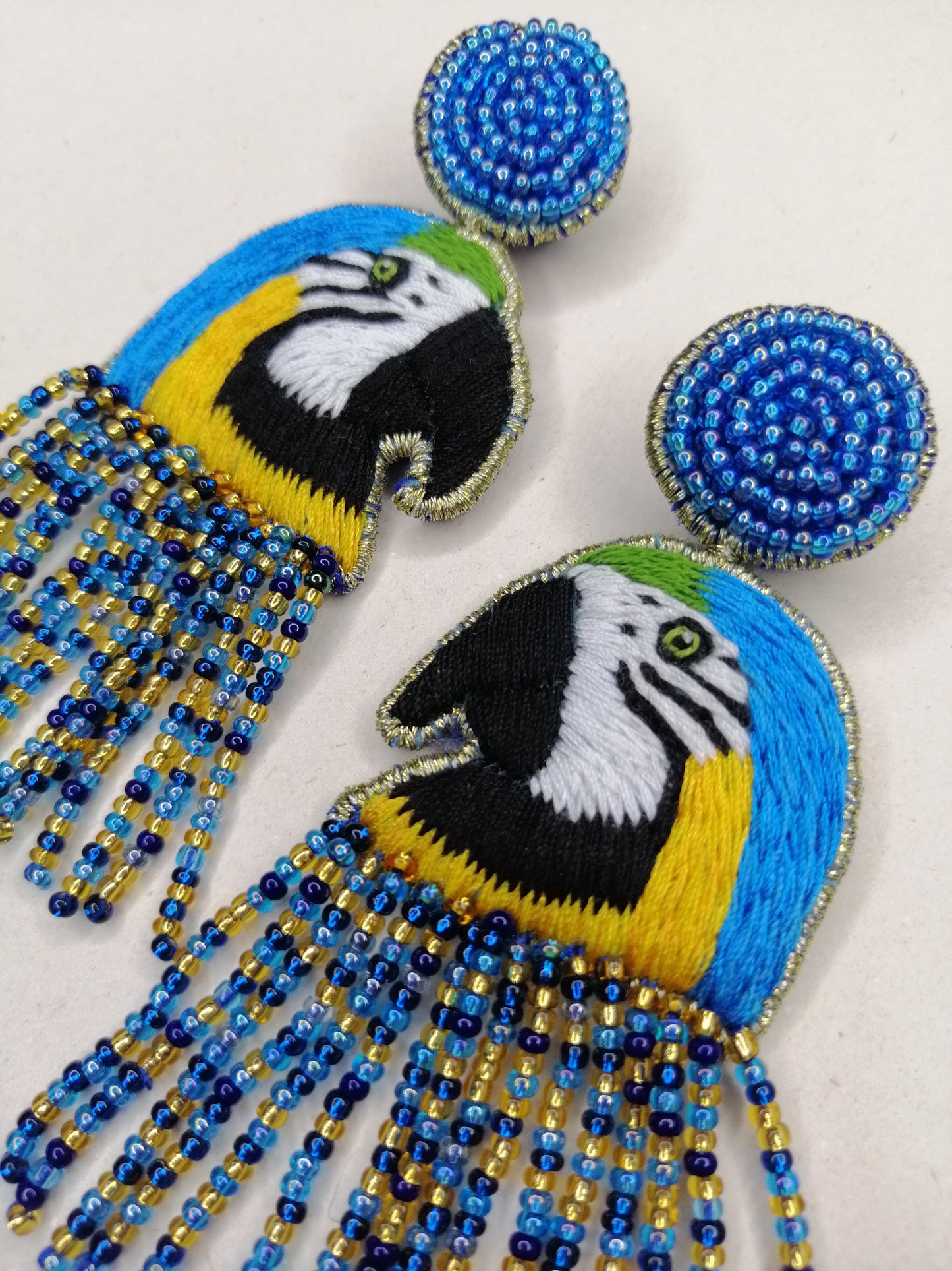 Aretes Guacamaya Azul