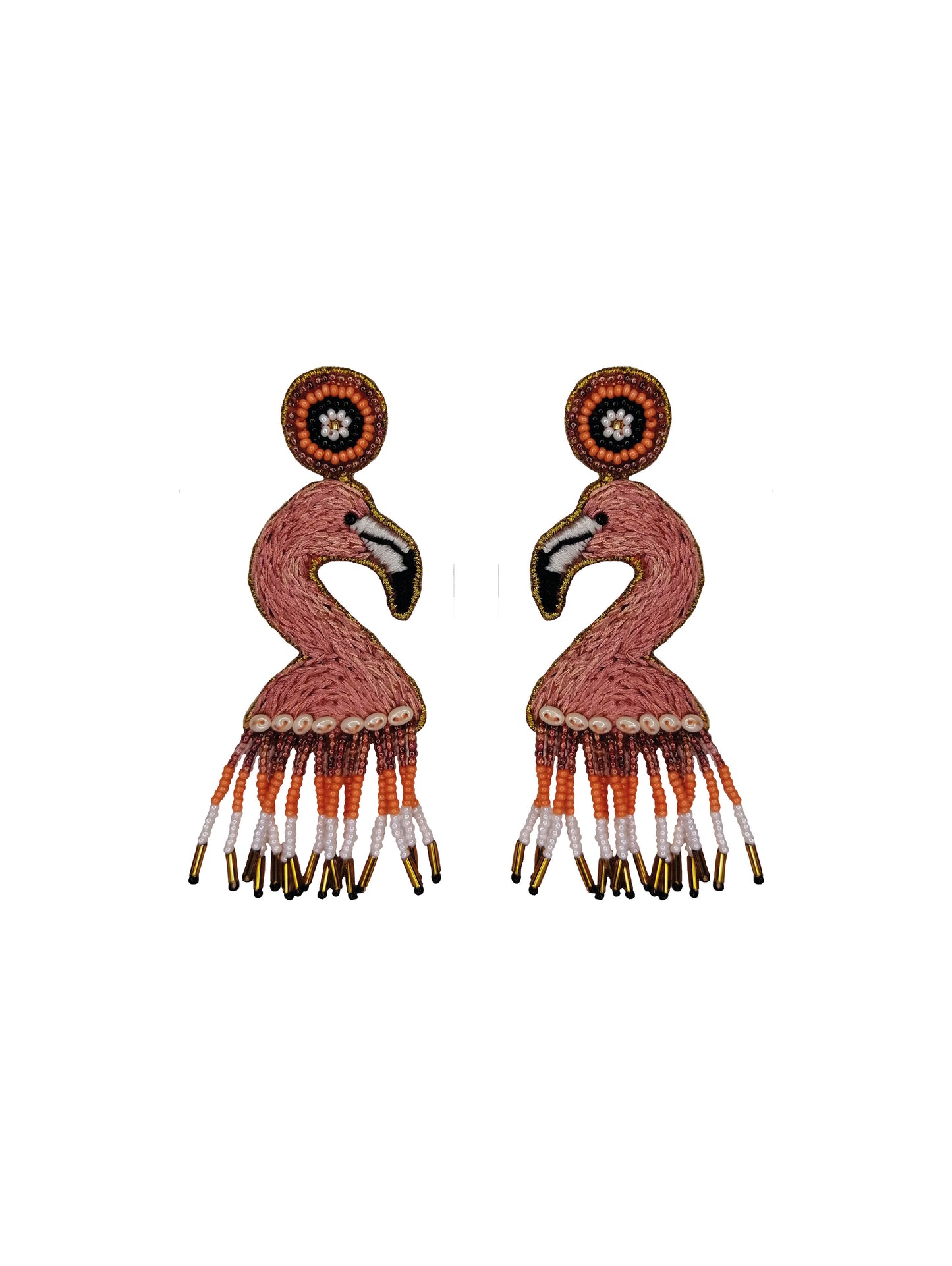 Aretes Flamenco Rosado
