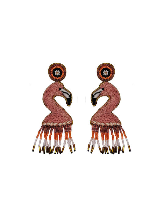 Aretes Flamenco Rosado