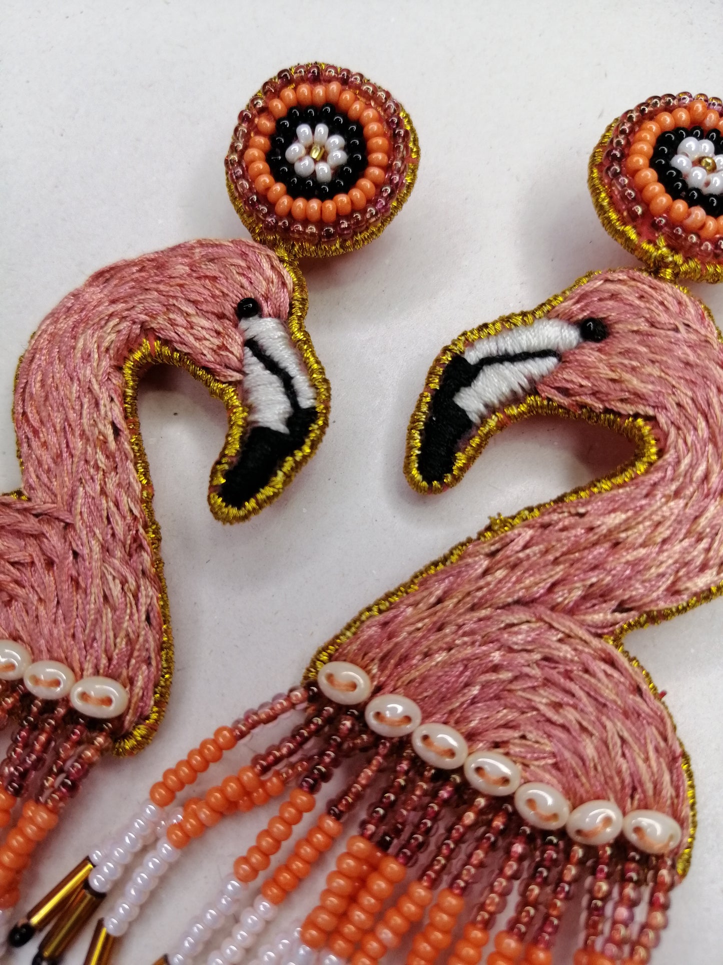 Aretes Flamenco Rosado