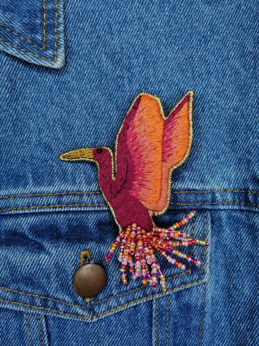 Prendedor Ibis Escarlata